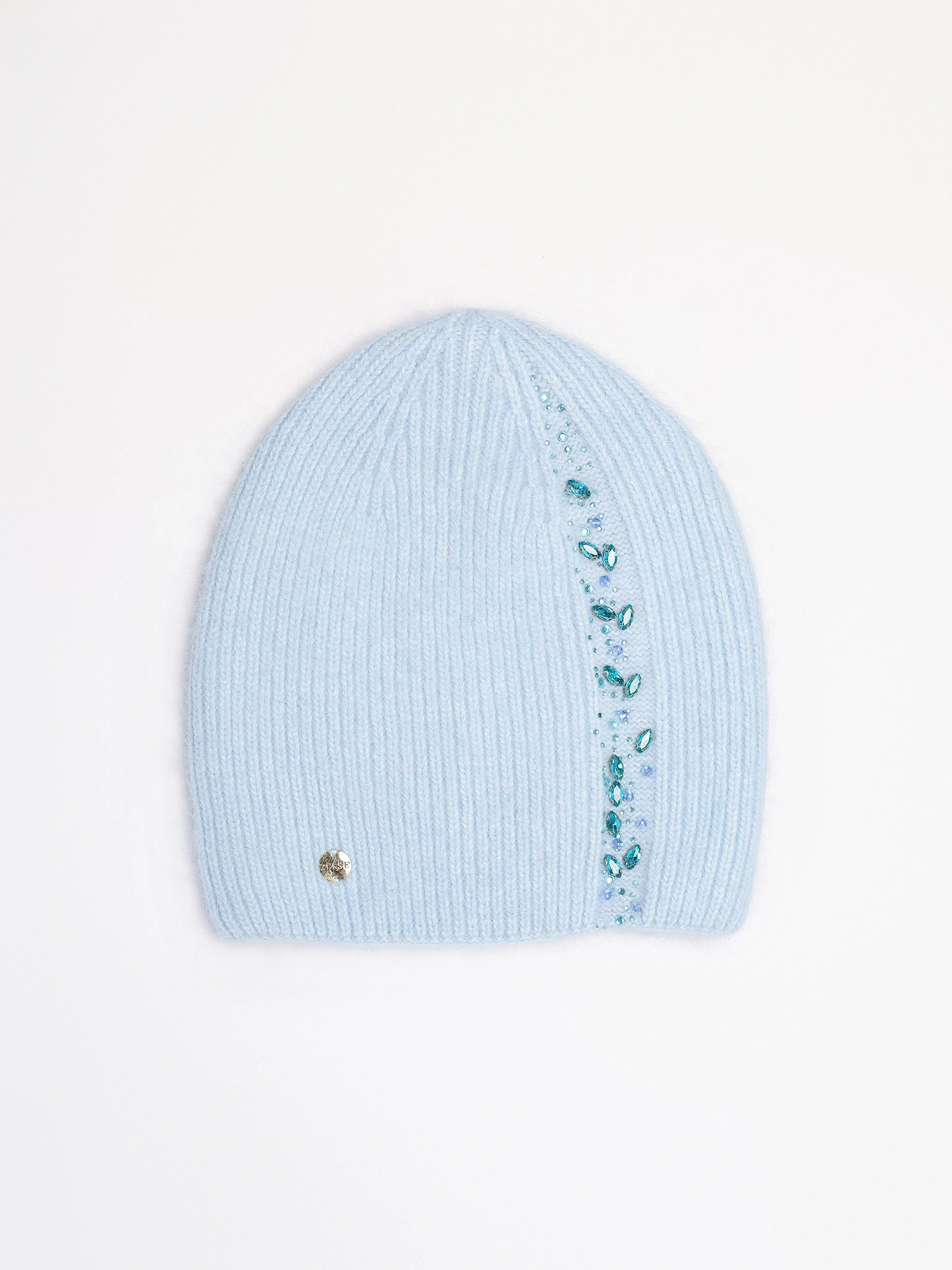 Шапка-бини двойная со стразами в ассортименте